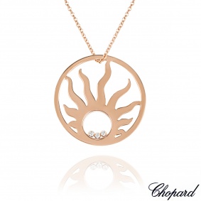 Chopard Rose Gold Happy Diamonds Sun Pendant 79/6570